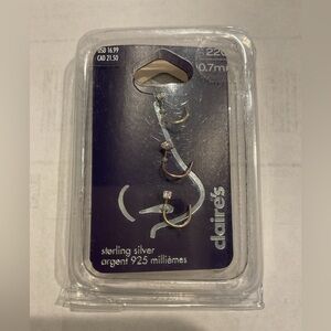 NWT Claire's Gold Silver Bronze Crystal Nose Ring Piercing Set 3 y2k Gift